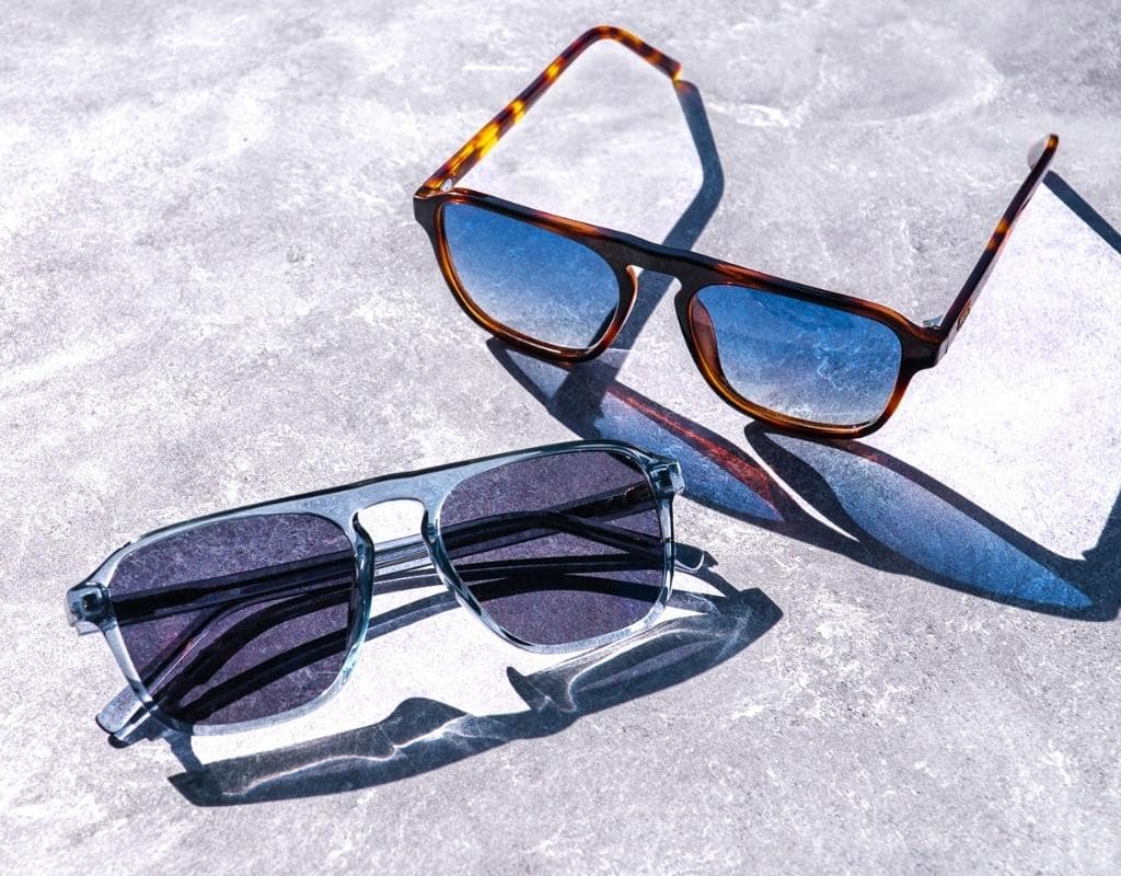 Square modern single bridge aviators